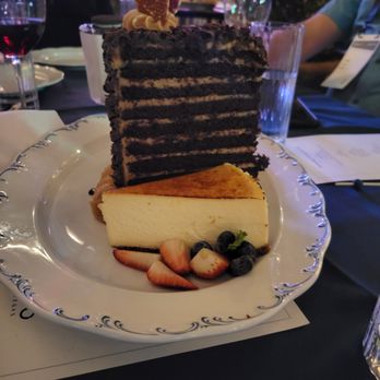 Lavo - Dessert plate - chocolate & peanut butter cake, cheesecake and deep fried Oreos. - Italian Near Me - Las Vegas, Nevada