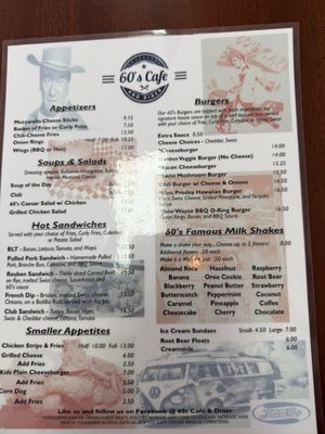 Menu photo 1 60's Cafe & Diner Tualatin, OR
