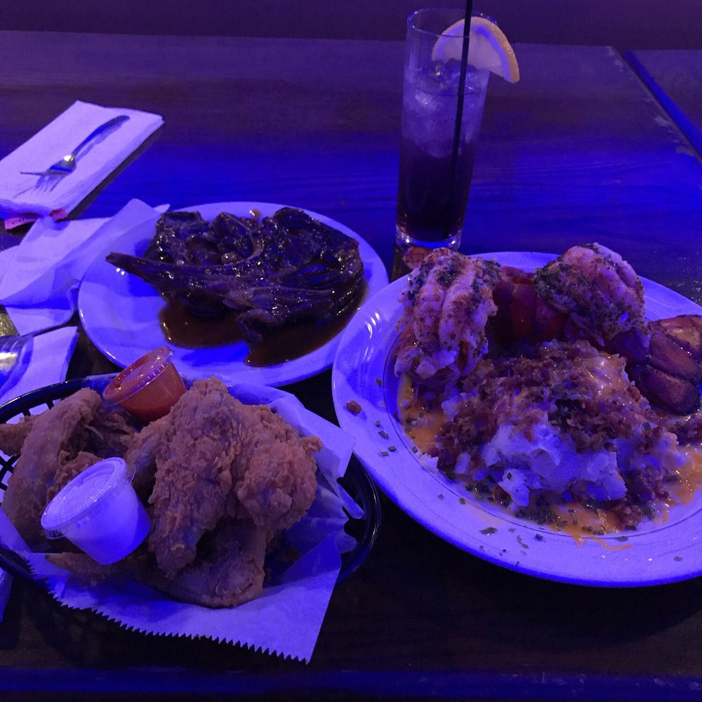two plates of food on a table