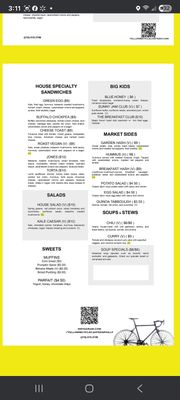 Menu photo 2 Yellow Bicycle Canteen Philadelphia, PA Menu photo 2 Yellow Bicycle Canteen Philadelphia, PA