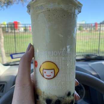 Happy Lemon - Mango matcha with boba - Bubble Tea Near Me - Austin, Texas