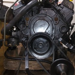 On-Site Service and Repair - Mercruiser marine engine being rebuilt/repaired