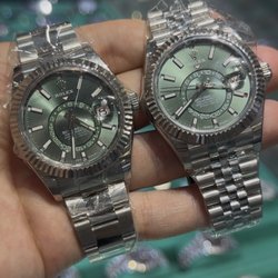 Rolex Skydweller 42mm Stainless Steel Mint Green Dial on Oyster & Jubilee Bracelets