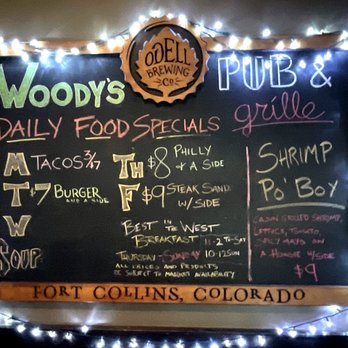 Woody's Pub and Grill - Specials Board - Pubs Near Me - Sioux Falls, South Dakota