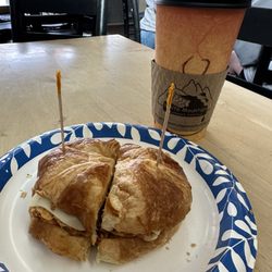 Abigail’s Bakery and Cafe - Breakfast sandwich on croissant