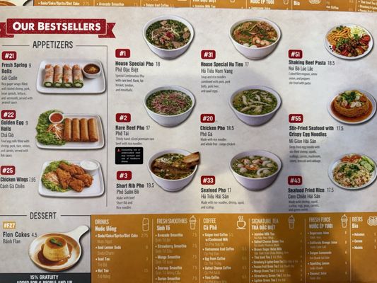 Menu photo 1 Pho 21 San Jose, CA