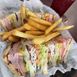 Club Sandwich and fries   You better be really hungry if you gunna order this one