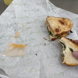 Nature's Table - They left the cheese paper in the sandwich. The sandwich needed a sauce and I asked for one but they said no. I want my dollar tip back.