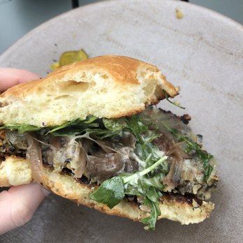Compline Restaurant - Vegetarian burger is amazing! Bun is so soft - Wine Bars Near Me - Napa, California