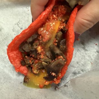 Abuela's Tacos - Asada taco hot Cheetos no onion - Mexican Near Me - Las Vegas, Nevada