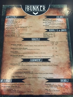 Menu photo 4 The Bunker Canton, TX