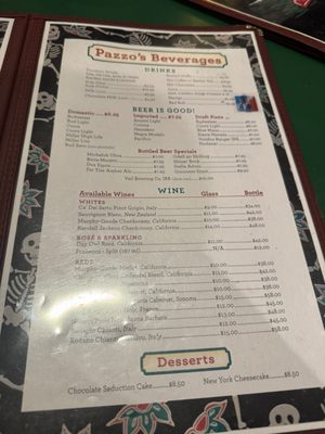 Menu photo 2 Pazzo's Pizzeria Vail, CO