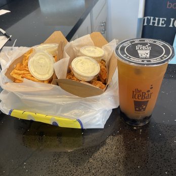 The Ice Bar - Cajun popcorn and fries. Honey mango passionfruit with Boba. - Bubble Tea Near Me - Simi Valley, California The Ice Bar - Cajun popcorn and fries. Honey mango passionfruit with Boba. - Bubble Tea Near Me - Simi Valley, California