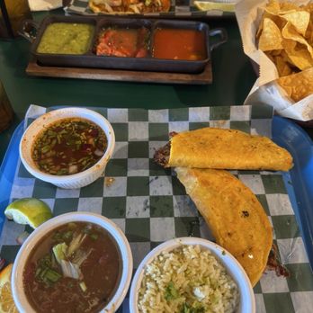 Camp Taco at Lost Forty Brewing - Salsa Trio Quesabirria tacos - Tacos Near Me - Little Rock, Arkansas Camp Taco at Lost Forty Brewing - Salsa Trio Quesabirria tacos - Tacos Near Me - Little Rock, Arkansas