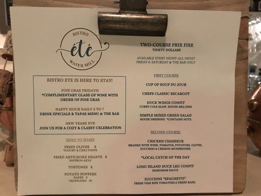 Menu photo 8 Bistro Été Water Mill, NY Menu photo 8 Bistro Été Water Mill, NY