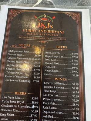 Menu photo 1 JJ'S Curry's and Biryani Columbia, SC Menu photo 1 JJ'S Curry's and Biryani Columbia, SC
