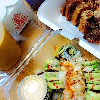 Tokyo Thai Sushi Japanese Restaurant - Hero and Angel roll. Crispy duck, Massaman curry, and white rice dinner. And a Taro Boba drink. - Japanese Near Me - Naples, Florida Tokyo Thai Sushi Japanese Restaurant - Hero and Angel roll. Crispy duck, Massaman curry, and white rice dinner. And a Taro Boba drink. - Japanese Near Me - Naples, Florida