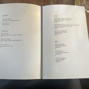 Lore - Drinks Menu (March 2024) - Indian Near Me - Brooklyn, New York