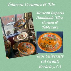Talavera Ceramics and Tile - Mexican imports - Handmade tiles, Garden and Tableware.
Come visit us!