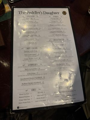 Menu photo 1 The Peddler's Daughter Nashua, NH Menu photo 1 The Peddler's Daughter Nashua, NH