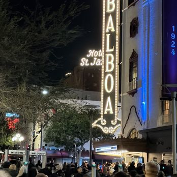 Balboa Theatre - Balboa Theatre Sign shines bright - Performing Arts Near Me - San Diego, California