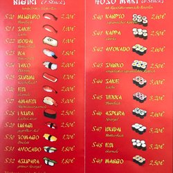 Nord Asien - Sushi und Speisekarte :)