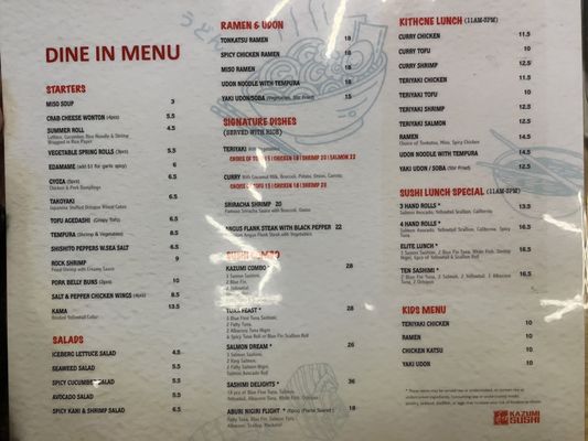 Menu photo 3 Kazumi Sushi Denver, CO Menu photo 3 Kazumi Sushi Denver, CO