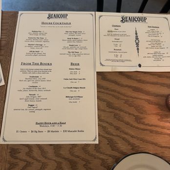 Beaucoup - Feb 2024 menu - Cocktail Bars Near Me - Richmond, Virginia