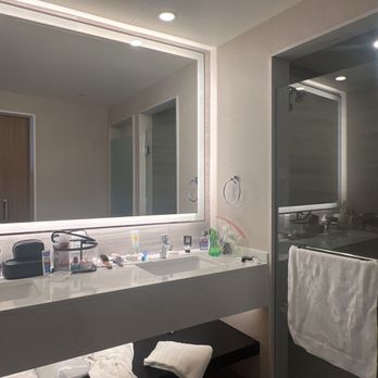 Ocean Casino Resort - Bathroom area with large mirror. A hair dryer and an iron are in the room. - Resorts Near Me - Atlantic City, New Jersey Ocean Casino Resort - Bathroom area with large mirror. A hair dryer and an iron are in the room. - Resorts Near Me - Atlantic City, New Jersey