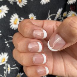 Day 1 - French tip shellac manicure Day 1 - French tip shellac manicure
