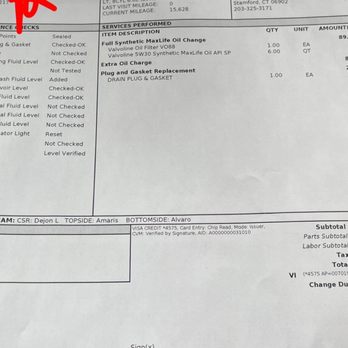 Avis - Receipt from the oil change we had to get for the van. - Car Rental Near Me - Stamford, Connecticut Avis - Receipt from the oil change we had to get for the van. - Car Rental Near Me - Stamford, Connecticut