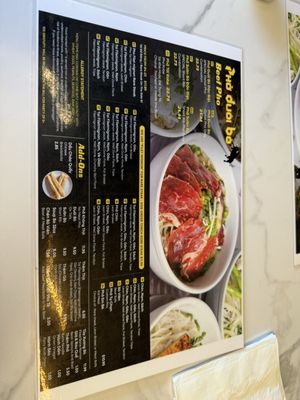 Menu photo 1 Pho Duoi Bo San Jose, CA