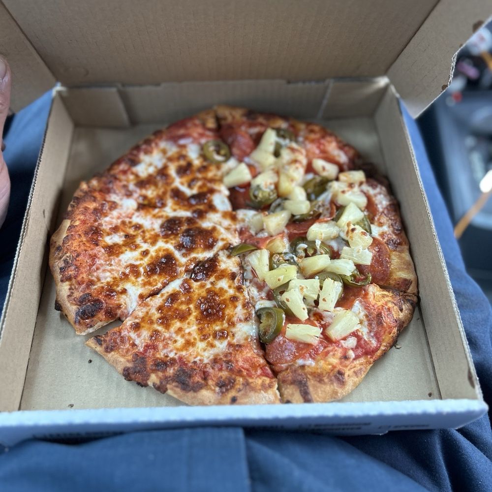 Red Apple Kitchen - Small Half cheese half pepperoni and pineapple pizza - Pizza Near Me - San Leandro, California Red Apple Kitchen - Small Half cheese half pepperoni and pineapple pizza - Pizza Near Me - San Leandro, California
