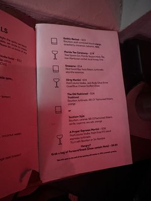 Menu photo 6 Forward Slash Winter Park, FL