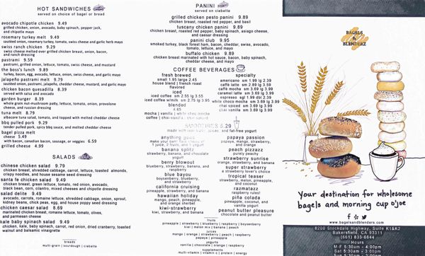Menu photo 7 Bagels & Blenderz Bakersfield, CA Menu photo 7 Bagels & Blenderz Bakersfield, CA
