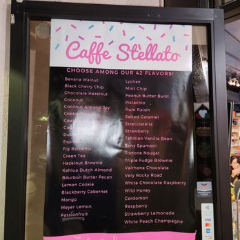 Caffe Stellato - Their standard 42 flavors - Italian Near Me - Burlingame, California