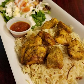 Merguez Restaurant - Chicken kebab platter - Moroccan Near Me - Orlando, Florida Merguez Restaurant - Chicken kebab platter - Moroccan Near Me - Orlando, Florida
