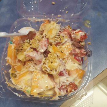 Mis Tios Ice Cream - Babindo (sp) fruit parfait dessert w. bananas, strawberries, apples, cantaloupe, yogurt sauce, coconut and raisins + M&Ms (removed those 2). - Ice Cream & Frozen Yogurt Near Me - Roswell, Georgia Mis Tios Ice Cream - Babindo (sp) fruit parfait dessert w. bananas, strawberries, apples, cantaloupe, yogurt sauce, coconut and raisins + M&Ms (removed those 2). - Ice Cream & Frozen Yogurt Near Me - Roswell, Georgia