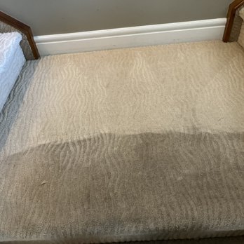 Optimax Steam Cleaning - Stair landing in progress - Carpet Cleaning Near Me