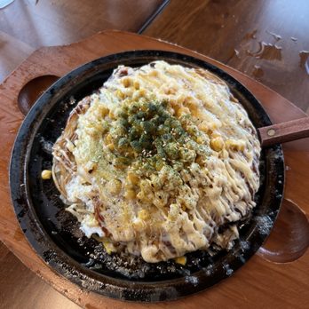 Chinchikurin - corn cheese okonomiyaki - Teppanyaki Near Me - Carrollton, Texas