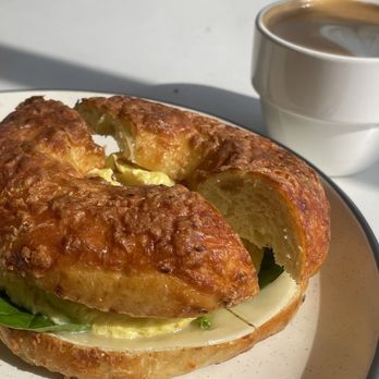 Reborn Coffee - Classic bagel on jalapeño bagel - Coffee & Tea Near Me - Diamond Bar, California