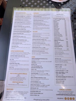 Menu photo 7 The Crema Cafe Seal Beach, CA