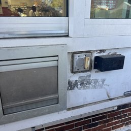 The drive through window is in desperate need of repair and clean up -