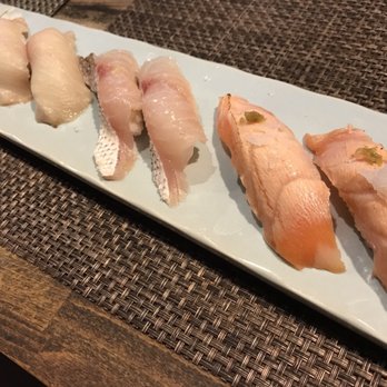 Oriental Breeze - Yellowtail, snapper and seared salmon sushi - Seafood Near Me - Redondo Beach, California Oriental Breeze - Yellowtail, snapper and seared salmon sushi - Seafood Near Me - Redondo Beach, California