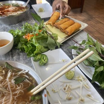 Pho Le Vietnamese Restaurant - Pho with egg rolls and dipping sauce - Vietnamese Near Me - Moreno Valley, California Pho Le Vietnamese Restaurant - Pho with egg rolls and dipping sauce - Vietnamese Near Me - Moreno Valley, California