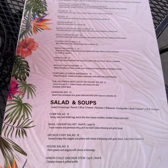Gecko's Bar & Tapas - Menu - Side 2 - New American Near Me - Albuquerque, New Mexico
