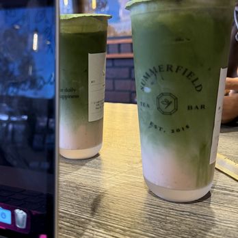 Summerfield Tea Bar - Strawberry Matcha Latte - Bubble Tea Near Me - Santa Ana, California