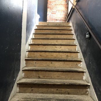 The Rooftop Bar - These are the stairs you take up to the 4th floor rooftop - Bars Near Me - Wilmington, North Carolina