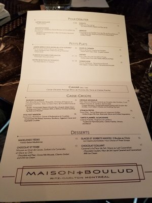 Menu photo 8 Maison Boulud Montreal, QC Menu photo 8 Maison Boulud Montreal, QC