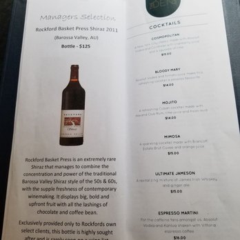 The Den - Menu - Bars Near Me - Christchurch, CAN